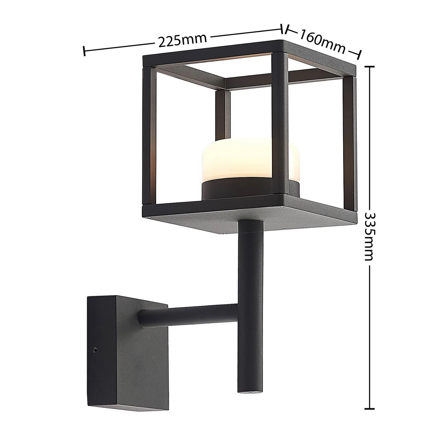 Lucande Außenwandlampe Timio Uplight Grau Gx53 Ip44 Wandlampe Lampe Leuchte Spot B-Ware - 4251911735833