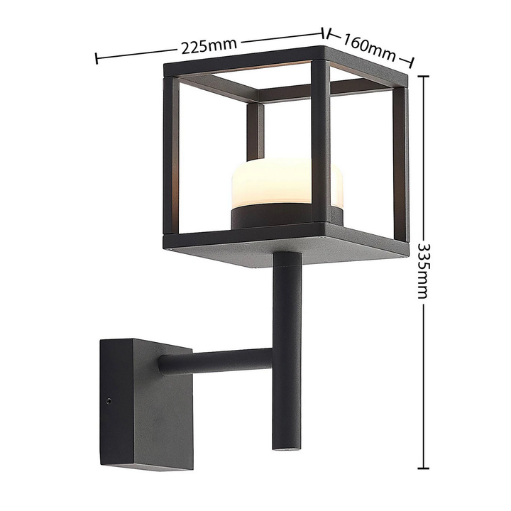 Lucande Außenwandlampe Timio Uplight Grau Gx53 Ip44 Wandlampe Lampe Leuchte Spot B-Ware - 4251911735833