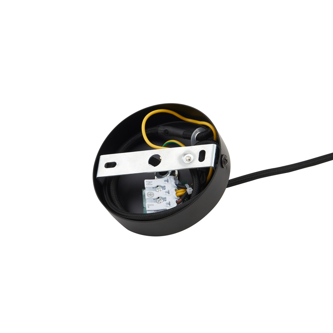 Lindby Hängeleuchte Laylan schwarz weiß Ø 46 cm Metall Deckenlampe Lampe Leuchte