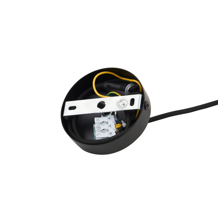 Lindby Hängeleuchte Laylan schwarz weiß Ø 46 cm Metall Deckenlampe Lampe Leuchte
