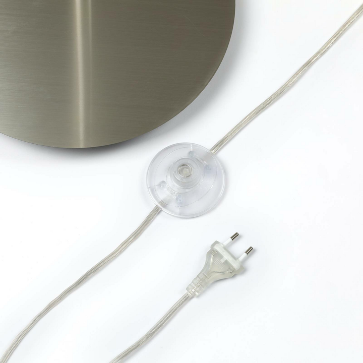 Lindby Cynthia Bogenstehlampe Stehlampe Stehleuchte Lampe E27 Glas Nickel M909 B-Ware