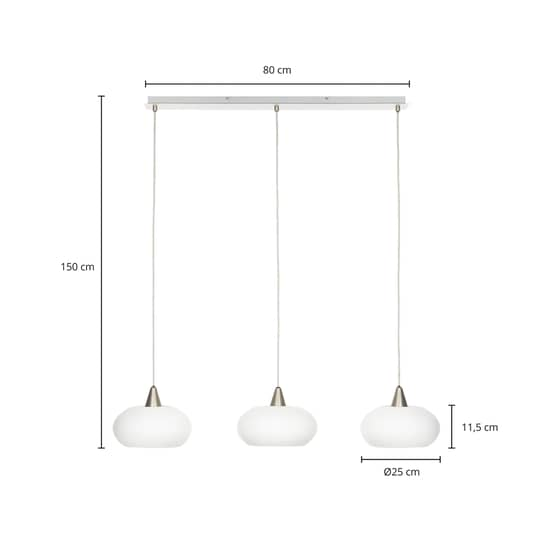 Lucande Sharvil Hängeleuchte Deckenlampe Pendelleuchte Lampe Leuchte Nickel W775 B-Ware - 4251911756326