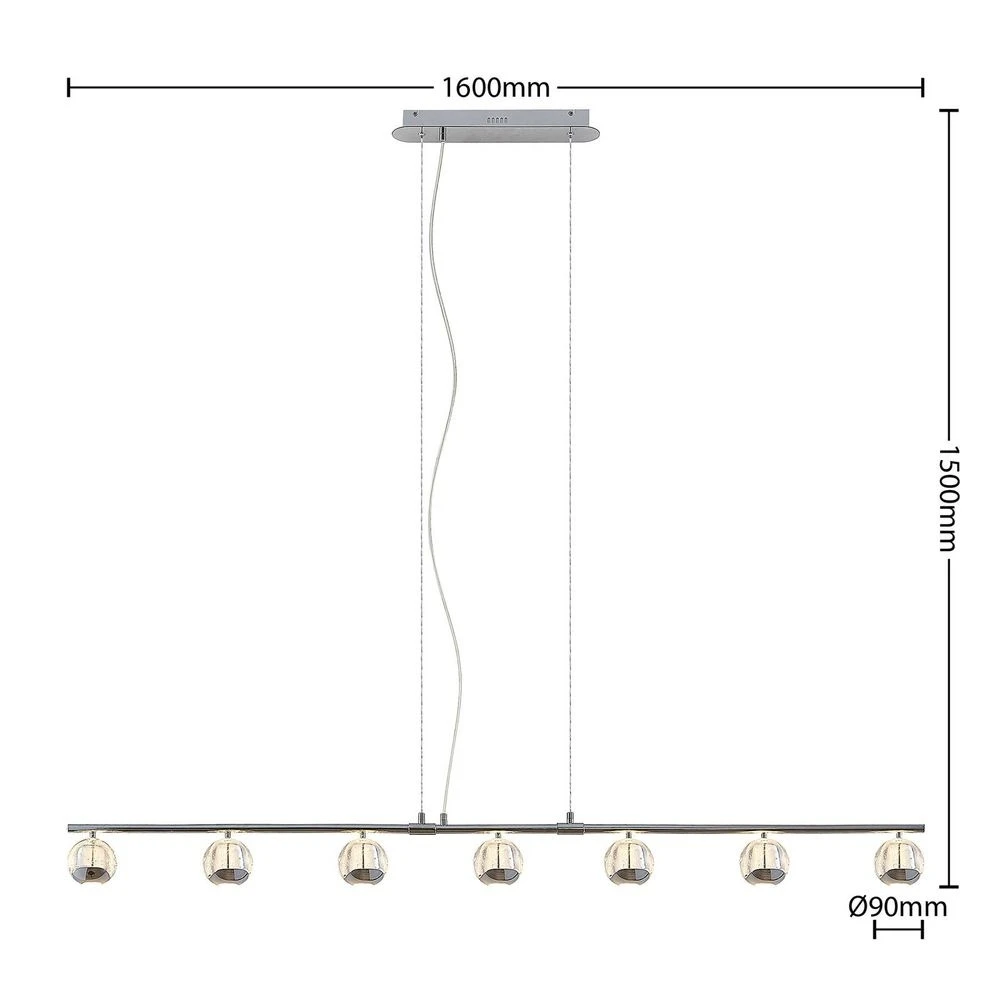 Lucande Kilio 7 Pendelleuchte Pendellampe Leuchte Lampe Deckenleuchte Hängelicht