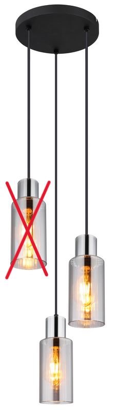 Globo Lighting Pendelleuchte Lidaria Farbglas Eisen Deckenlampe Siehe Text/Foto B-Ware