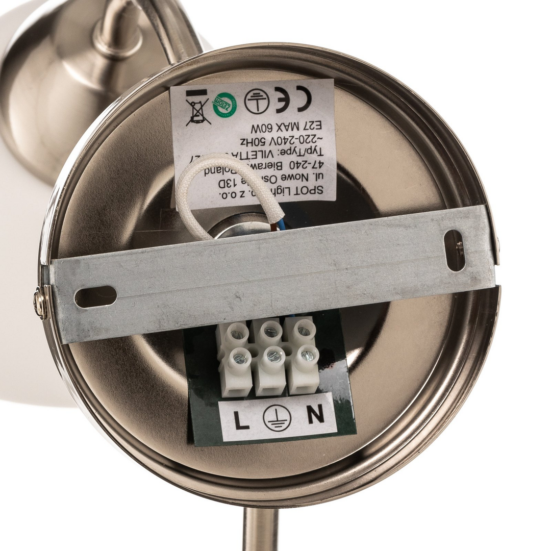 Euluna Wandleuchte Varietta Mit Glasschirm Nickel Wandleuchte Deko Leuchte Lampe B-Ware - 5903839985928
