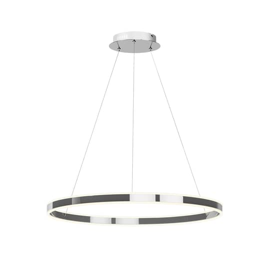 B-Ware Lucande Led Pendelleuchte Lyani Chrom Dimmbar 80 Cm Leuchte Hängeleuchte Lam682