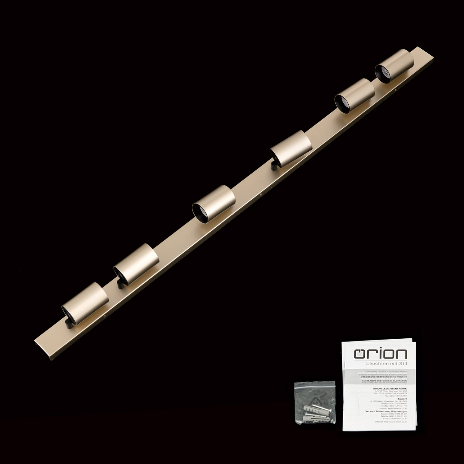 B-Ware Strahler Sean goldfarben Metall schwenkbar Deckenstrahler Deckenlampe Lampe Spot