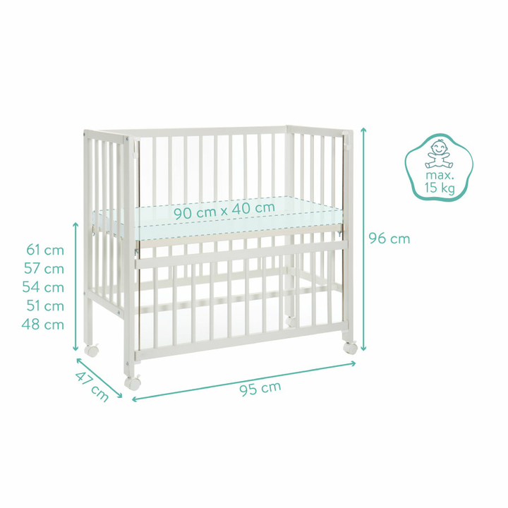 fillikid Beistellbett Cocon Babybett Kinderbett Beistell-Bett Bett Baby-Bett