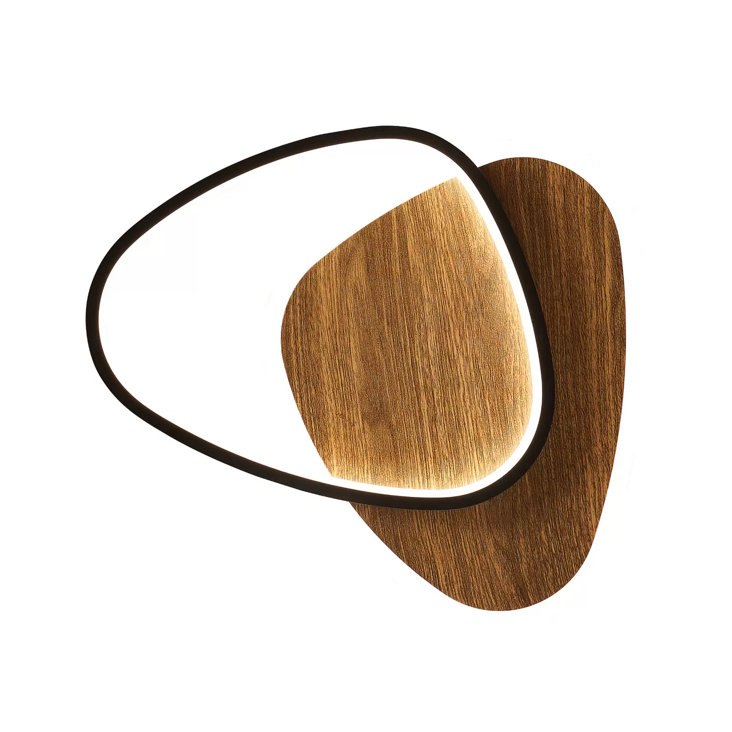 B-Ware Eco Light Led Wandleuchte Ovest Holz Hell Länge 45 Cm Holz Cct Wandlampe Lampe