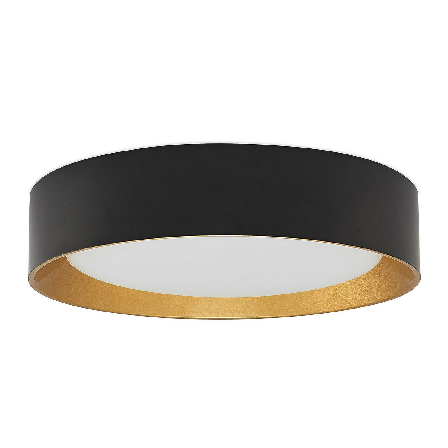 Plafonnier LED Lindby Kambia, Ø 45 cm, noir et or