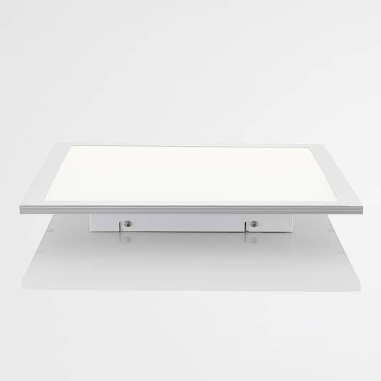 B-Ware Prios Led Panel Deckenleuchte Flächenleuchte Gelora Silber Kunststoff Aluminium