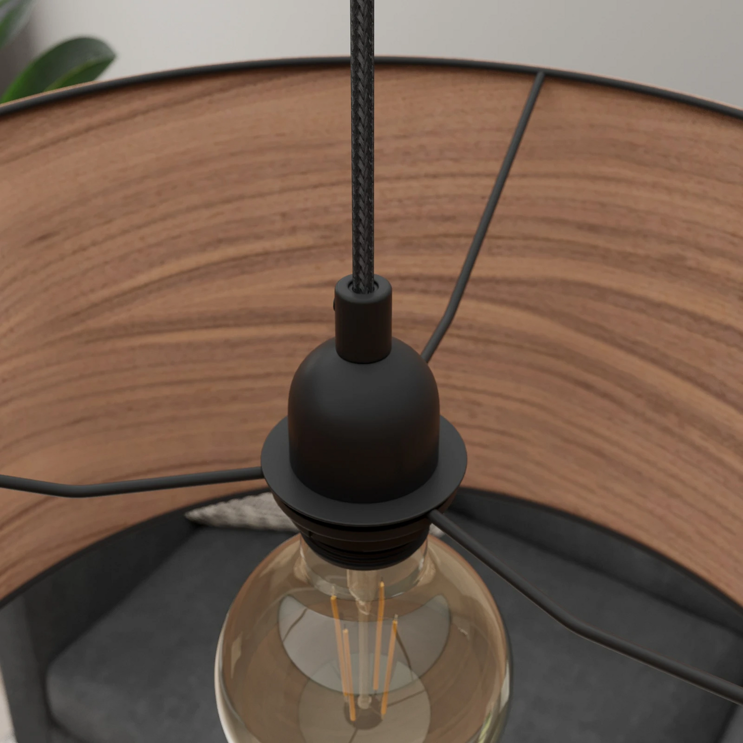 Envostar Veneer Hängeleuchte Hängelampe Deckenlampe Leuchte Lampe Licht Walnuss B-Ware - 4251911733457