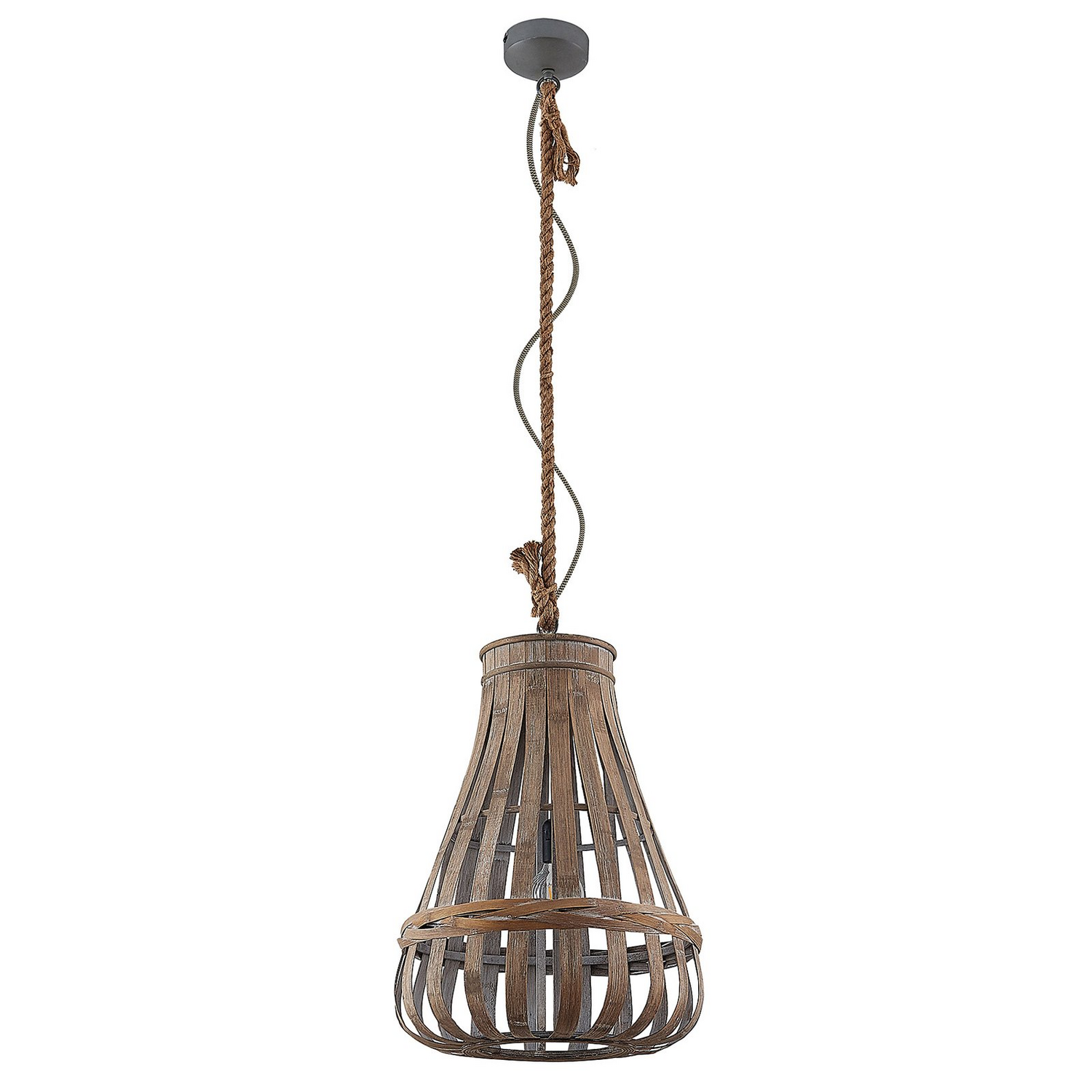 B-Ware Lindby Haruno Hängeleuchte Aus Rattan 42 Cm Deckenlampe Deckenleuchte Lampe Spot