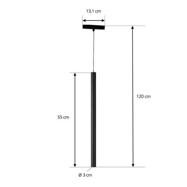 Lindby Led Pendellampe Lumaro Hängeleuchte Leuchte Schwarz ø3cm Alu 48 V Dimmbar B-Ware - 4251911789119