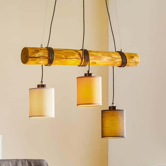 Euluna Hängelampe Sachiko Hängeleuchte Pendellampe Lampe 3 Flammig Textilschirme B-Ware - 5903839982828