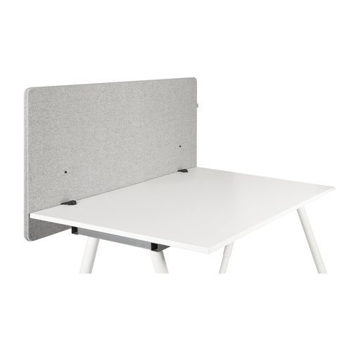 hjh OFFICE Akustik Tischtrennwand FLEXMIUT Trennwand D 120 cm hellgrau - 4064323001959