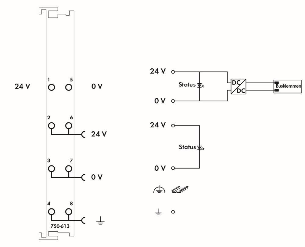 WAGO 750-613 SPS-Systemeinspeisung Potentialeinspeisung Einspeisung System SPS