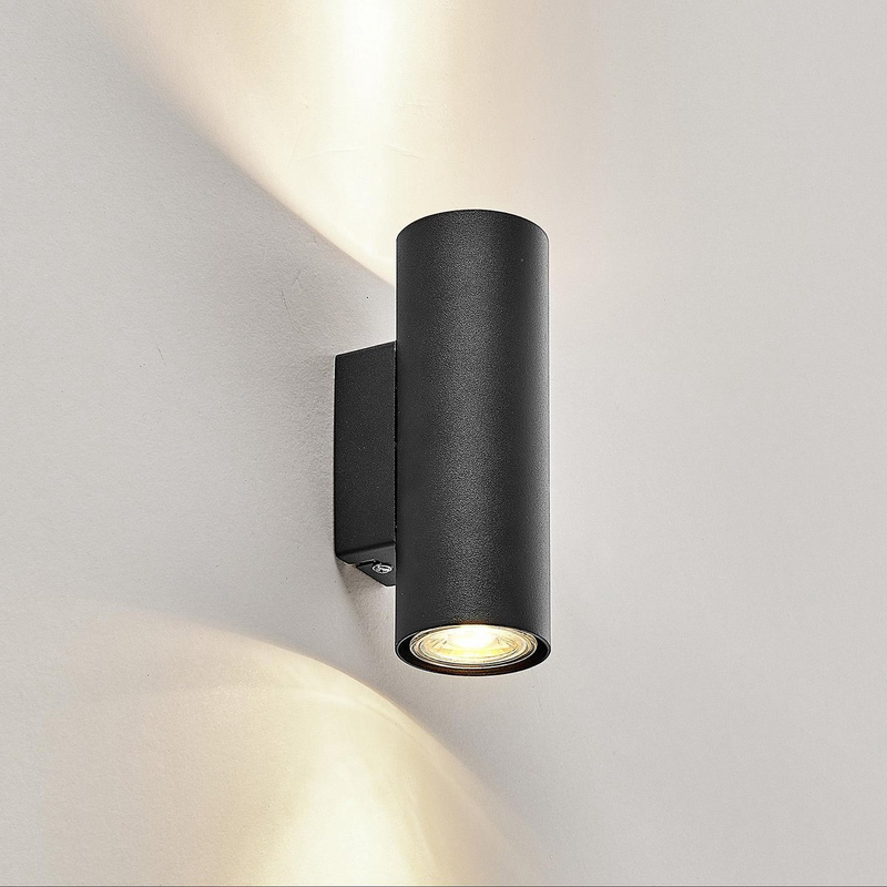 B-Ware Lindby Joffrey Wandleuchte Wandlampe Lampe Leuchte Up Down Light Indoor Schwarz