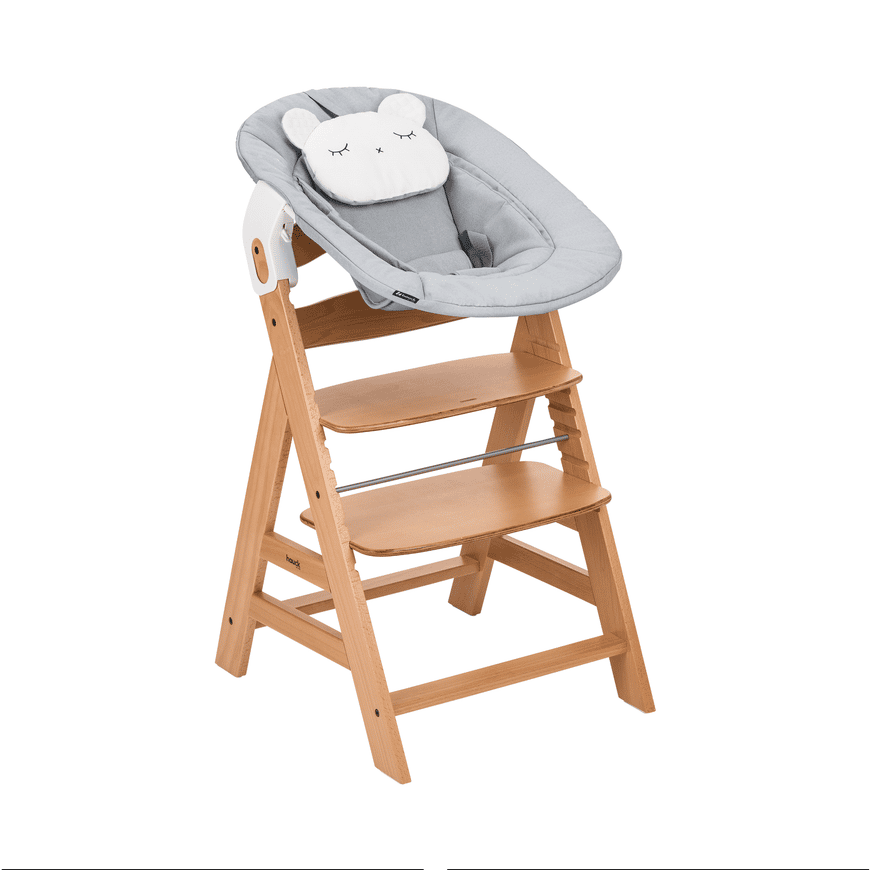B-Ware Hauck Hochstuhl Mit Newborn Set Alpha Premium Kinderstuhl Hochsitz Nature Grey