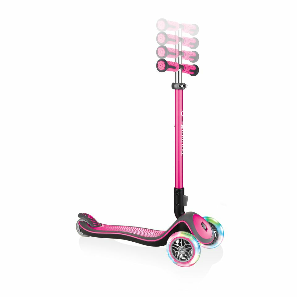 Globber Elite Deluxe Tretroller Scooter Dreiradscooter Kickroller Roller Pink B-Ware