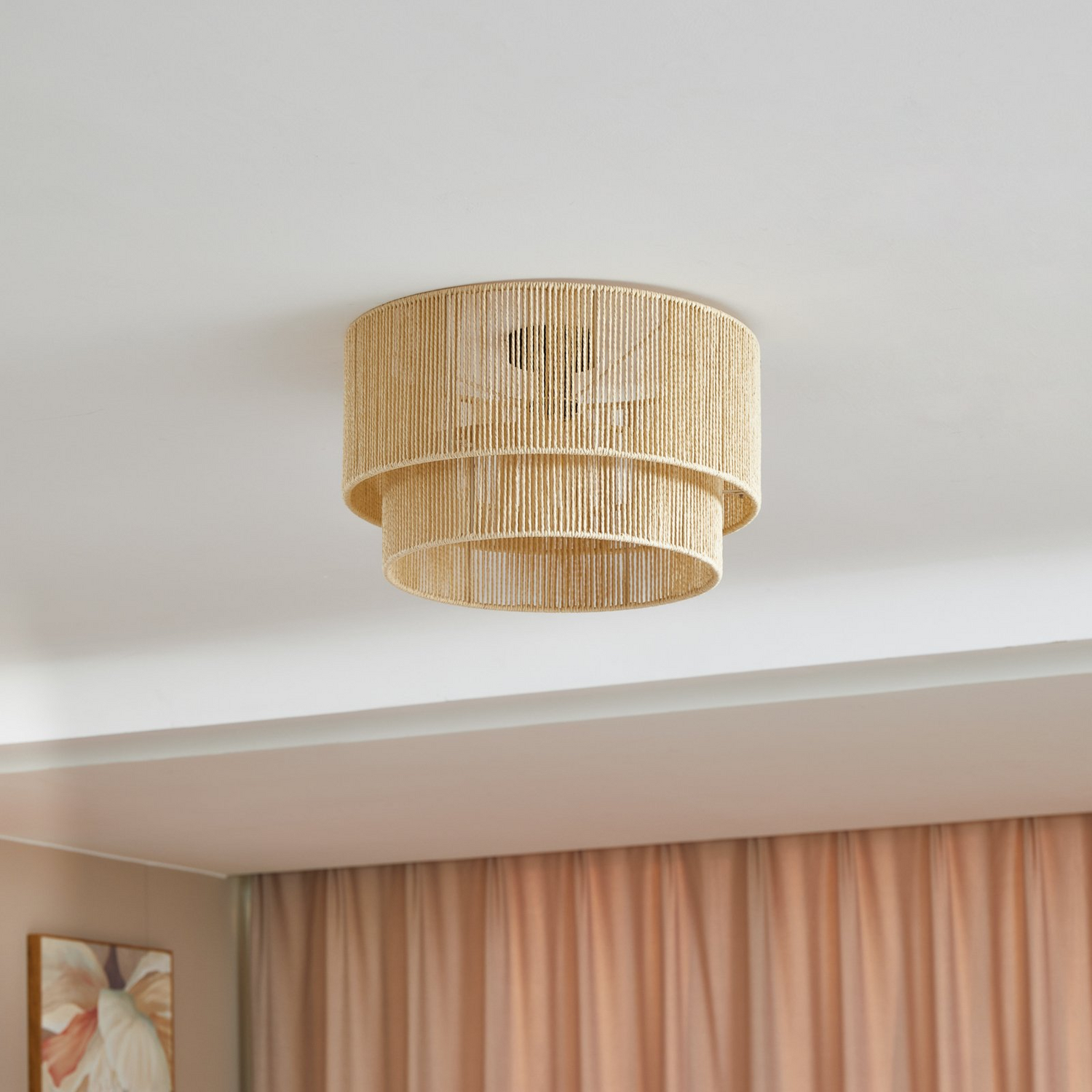 Plafonnier Lindby Anuva de catégorie B, lampe de plafond, luminaire, éclairage de plafond, design 