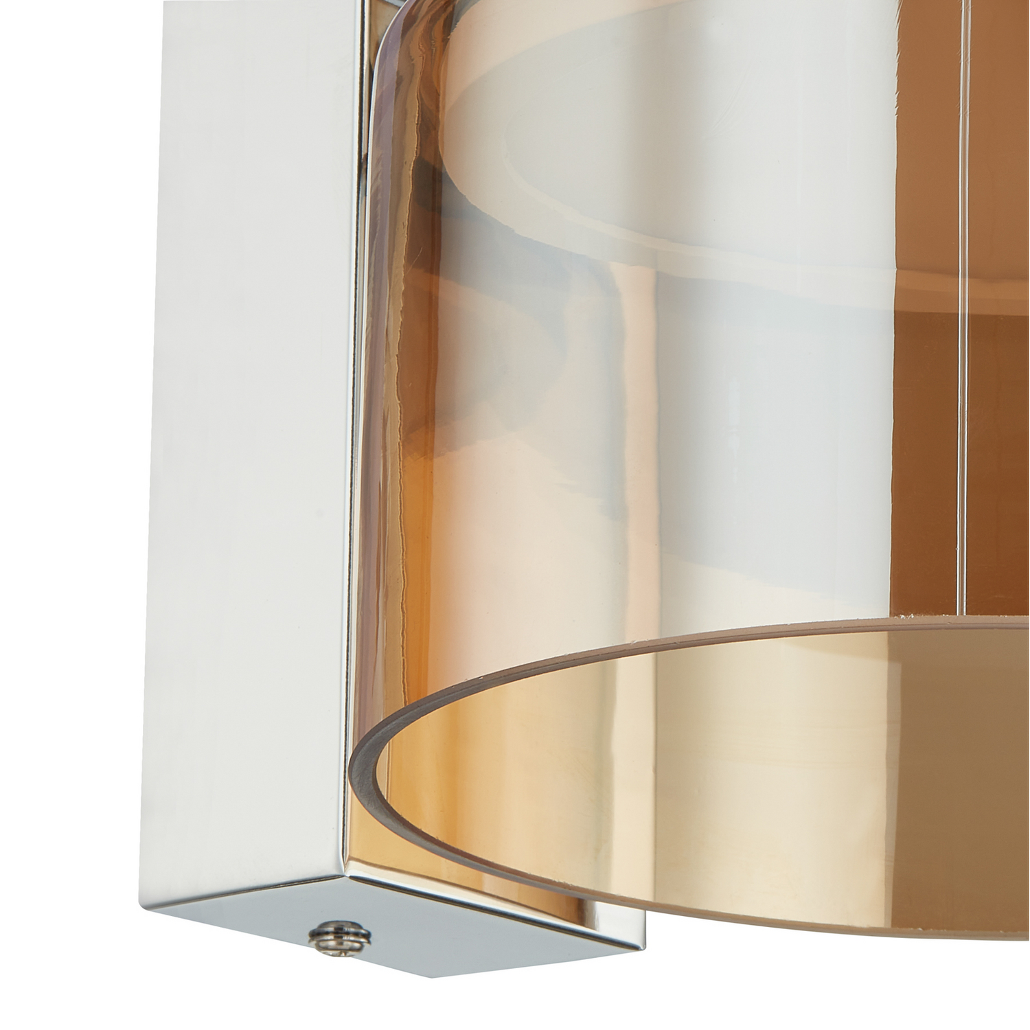 Lucande Diano Wandleuchte Amber Eisen Glas Wandlampe Lampe Leuchte Spot Licht B-Ware