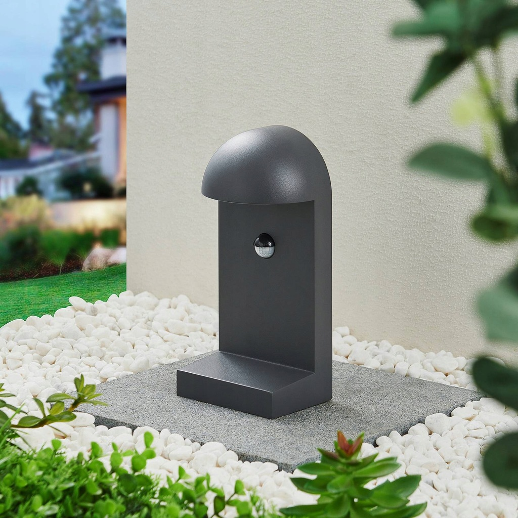 B-Ware Lucande Sockelleuchte Wegeleuchte Jasmia Sensor Dunkelgrau Aluminium
