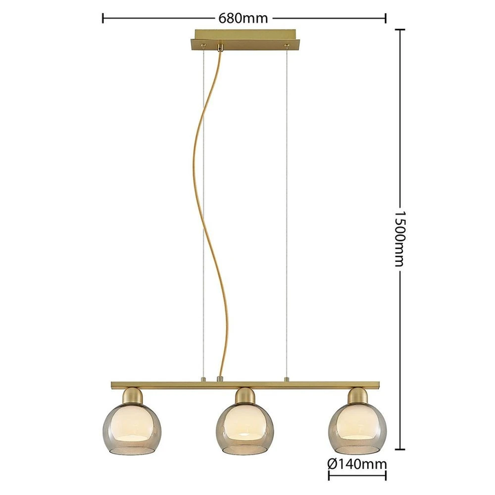 Lucande Mylah Hängelampe 3fl Ø 14 cm Deckenlampe Deckenleuchte Leuchte Spot