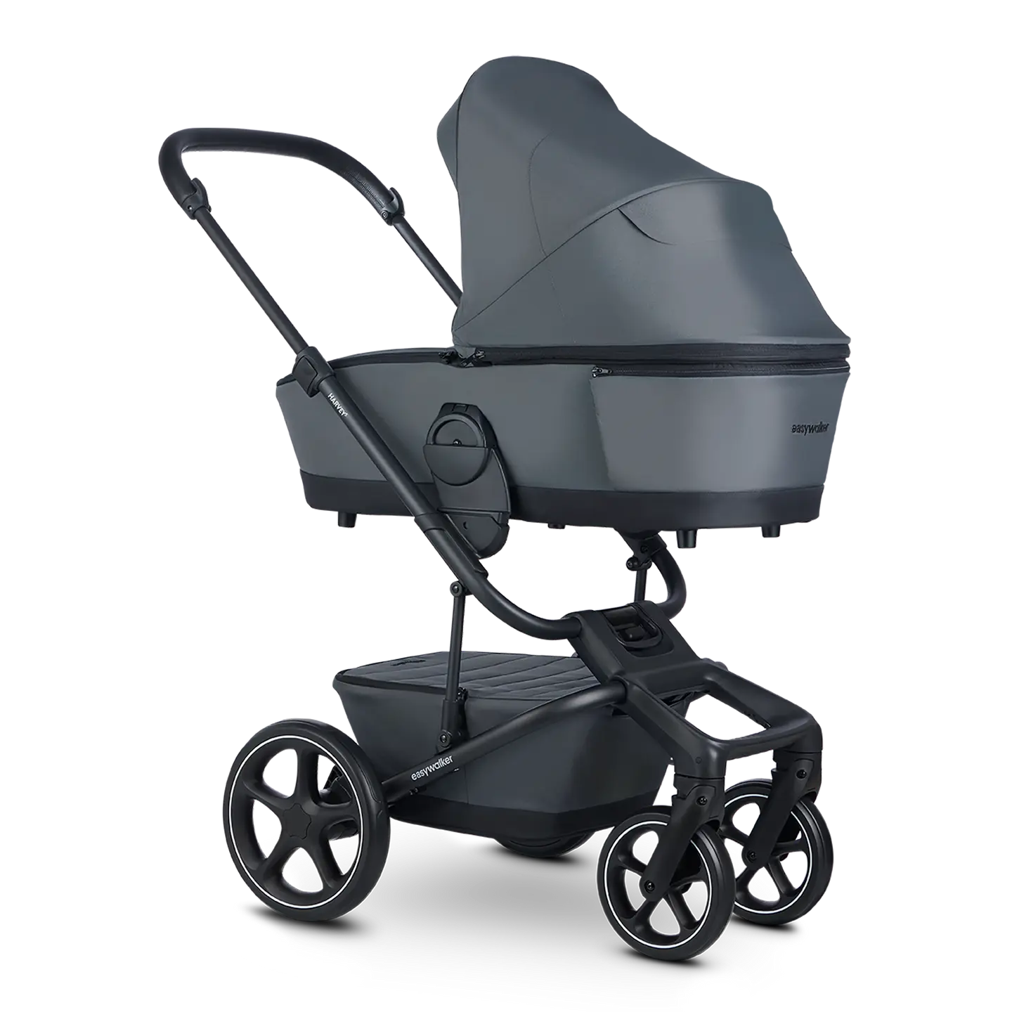 B-Ware Easywalker Set Harvey⁵ Premium Kombi Kinderwagen Mineral Grey Mit Wanne