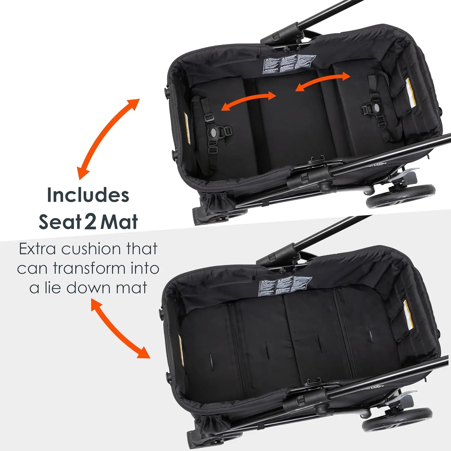 B-Ware Baby Trend Kinderwagen Wagen Buggy Ultra Black Sitzplatz 2 Kinder Laderaum 50kg - 90014035884