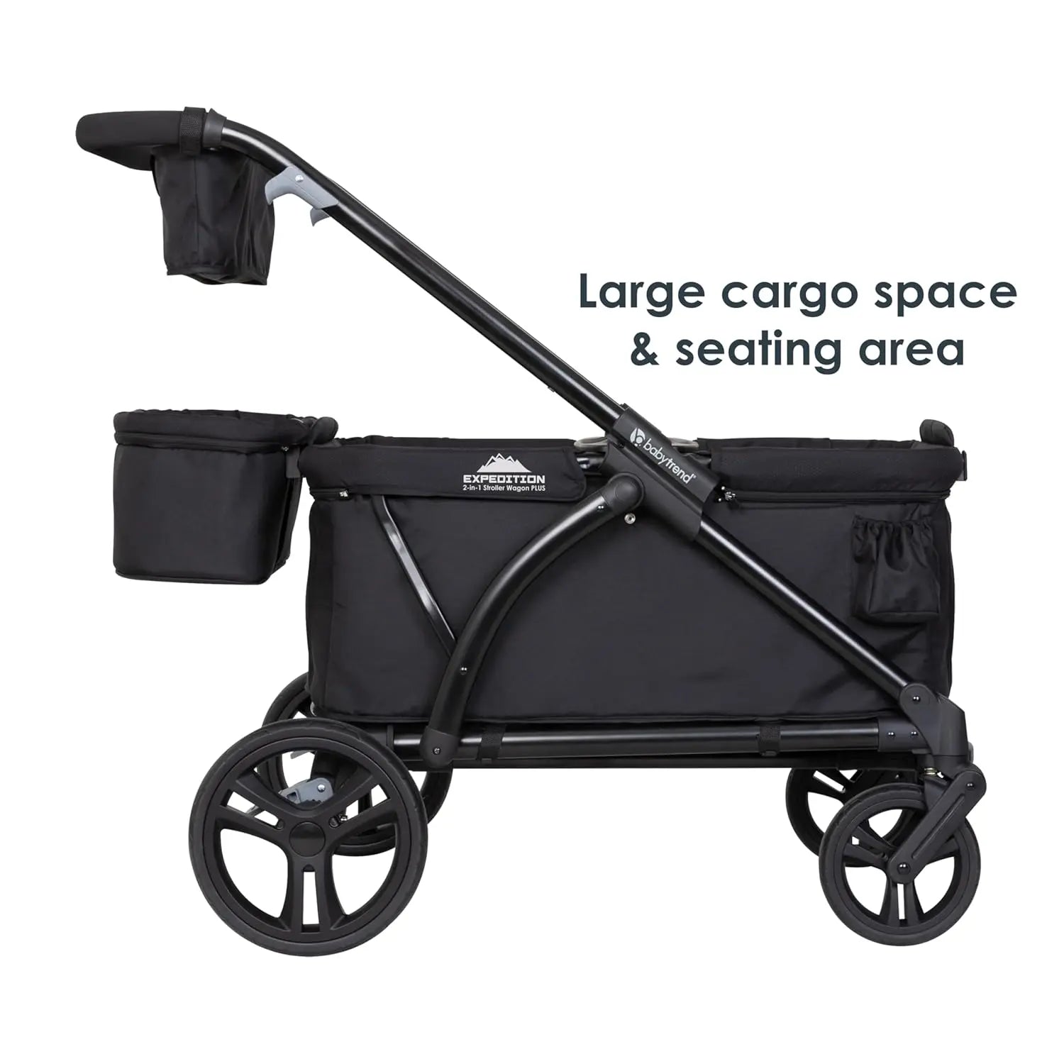 B-Ware Baby Trend Kinderwagen Wagen Buggy Ultra Black Sitzplatz 2 Kinder Laderaum 50kg