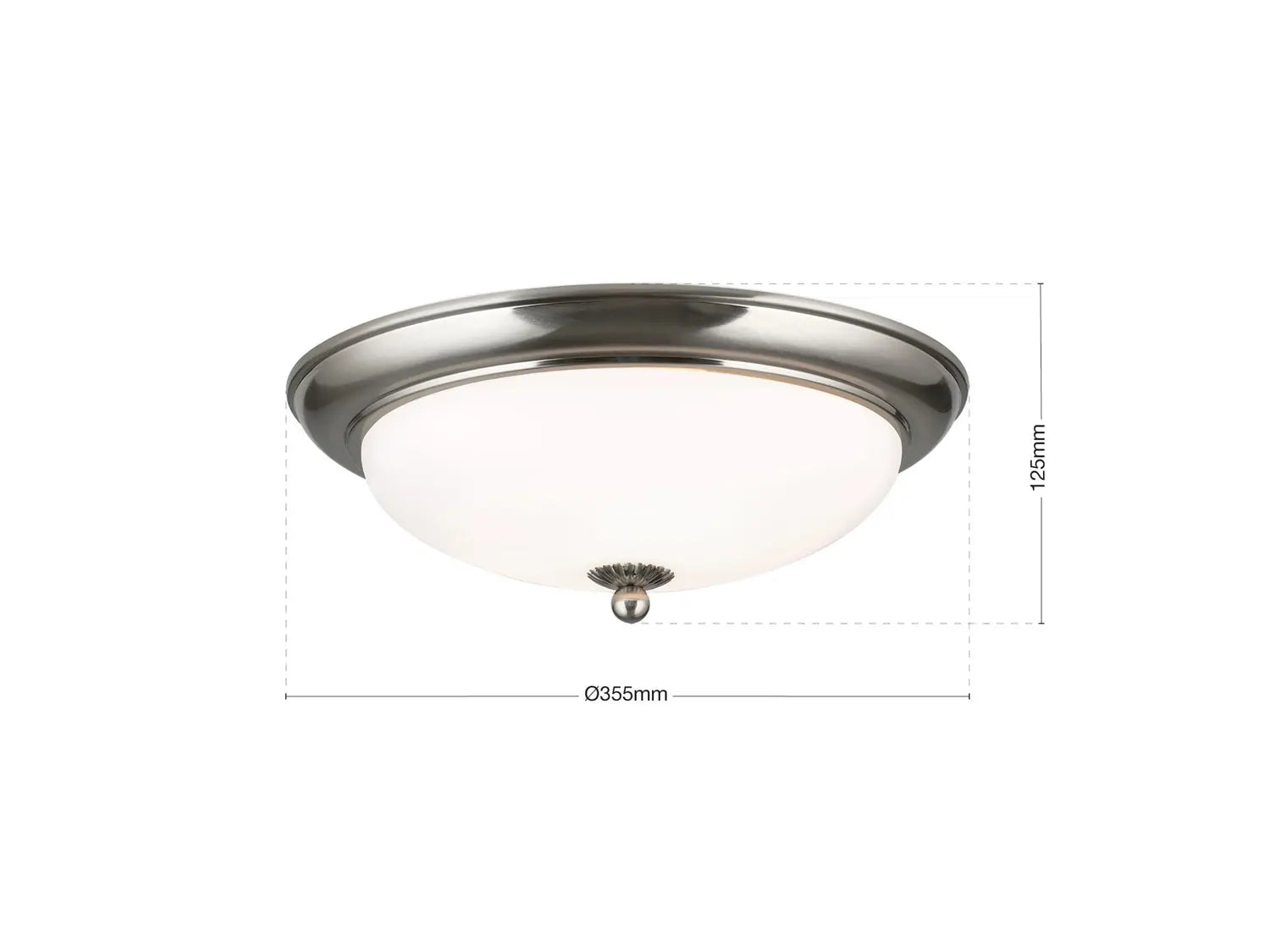 B-Ware Orion Leuchten Deckenleuchte Lampe Jugendstil 35 Cm Silber Deckenlampe Lampe