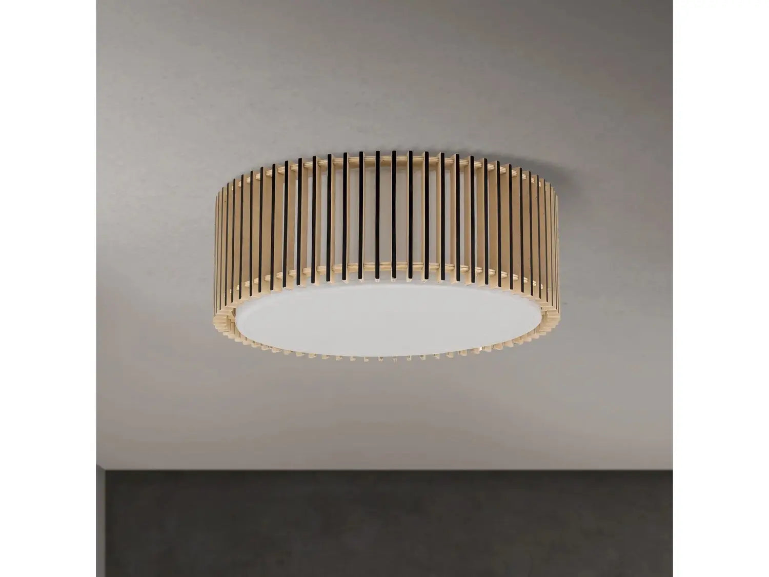 B-Ware Orion Deckenleuchte Lampe Holz Metall 3 X E27 Led Braun Schwarz ø 40 Cm Leuchte - 9003090281220