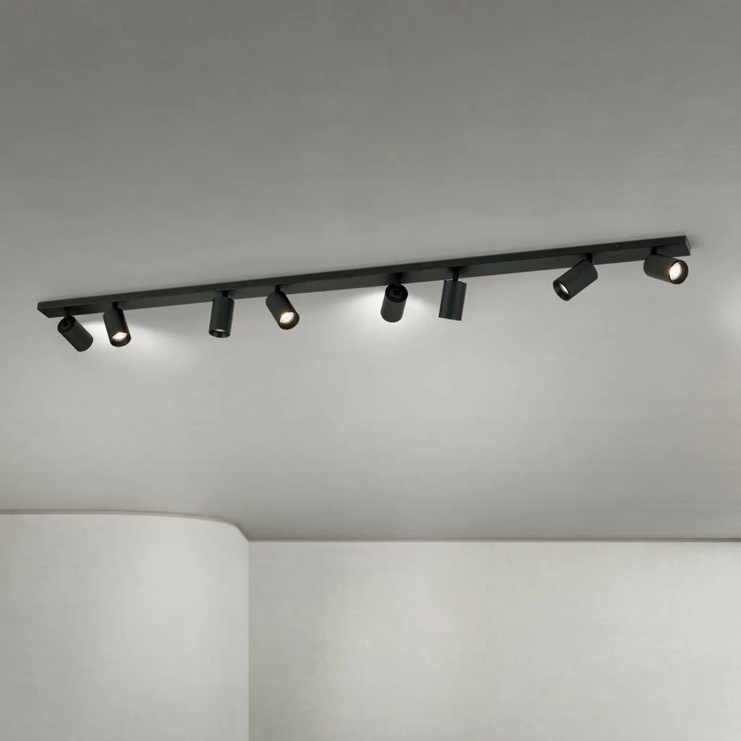 B-Ware Orion Deckenstrahler Spotleiste Sean Schwarz Aluminium Stahl Gu10 Led 8 Flammig