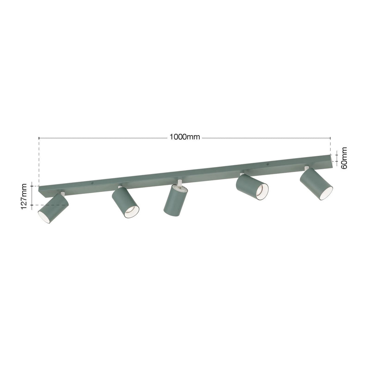 Orion Deckenstrahler Sean Spot Deckenlampe hellgrün Aluminium GU10 LED 5-flammig - 9003090281572
