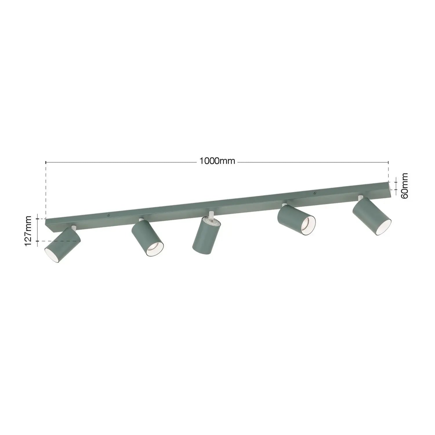 B-Ware Orion Deckenstrahler Sean Spot Deckenlampe Hellgrün Aluminium Gu10 Led 5 Flammig - 9003090281572