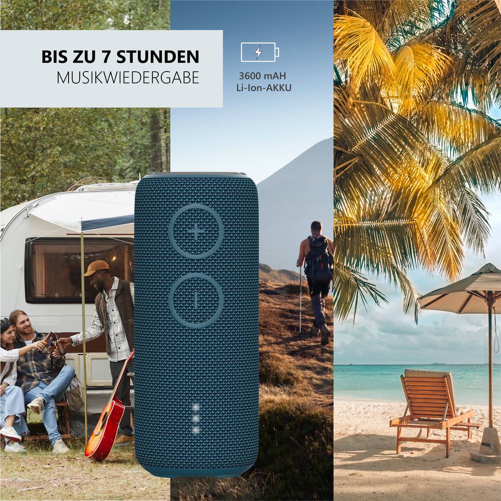 B-Ware Mobile Beat Lautsprecher Box Bluetooth Musikbox Pbs 3600 Blau Tragbar Akku Musik - 9004489029669