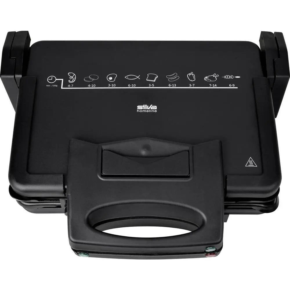 B-Ware Silva Homeline Kontaktgrill Tischgrill Elektro Antihaftbeschichtung Schwarz - 9004489209450