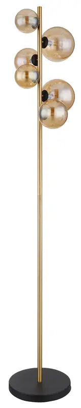 B-Ware Globo Stehleuchte Stehlampe Riha Messing Amber G9 Led 6 Flg Lampe Siehe Text - 9007371430475