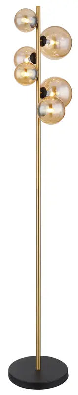 B-Ware Globo Stehleuchte Stehlampe Riha Messing Amber G9 Led 6 Flg Lampe Siehe Text - 9007371430475