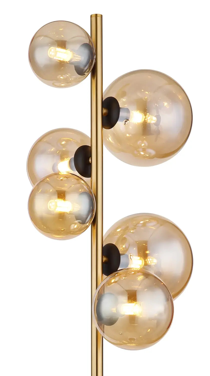 B-Ware Globo Stehleuchte Stehlampe Riha Messing Amber G9 Led 6 Flg Lampe Siehe Text - 9007371430475