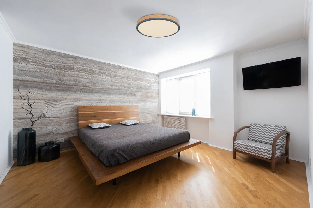 Globo Deckenleuchte Lampe LED DORO Deckenlampe Graphit holzoptik opal Kunststoff - 9007371430567