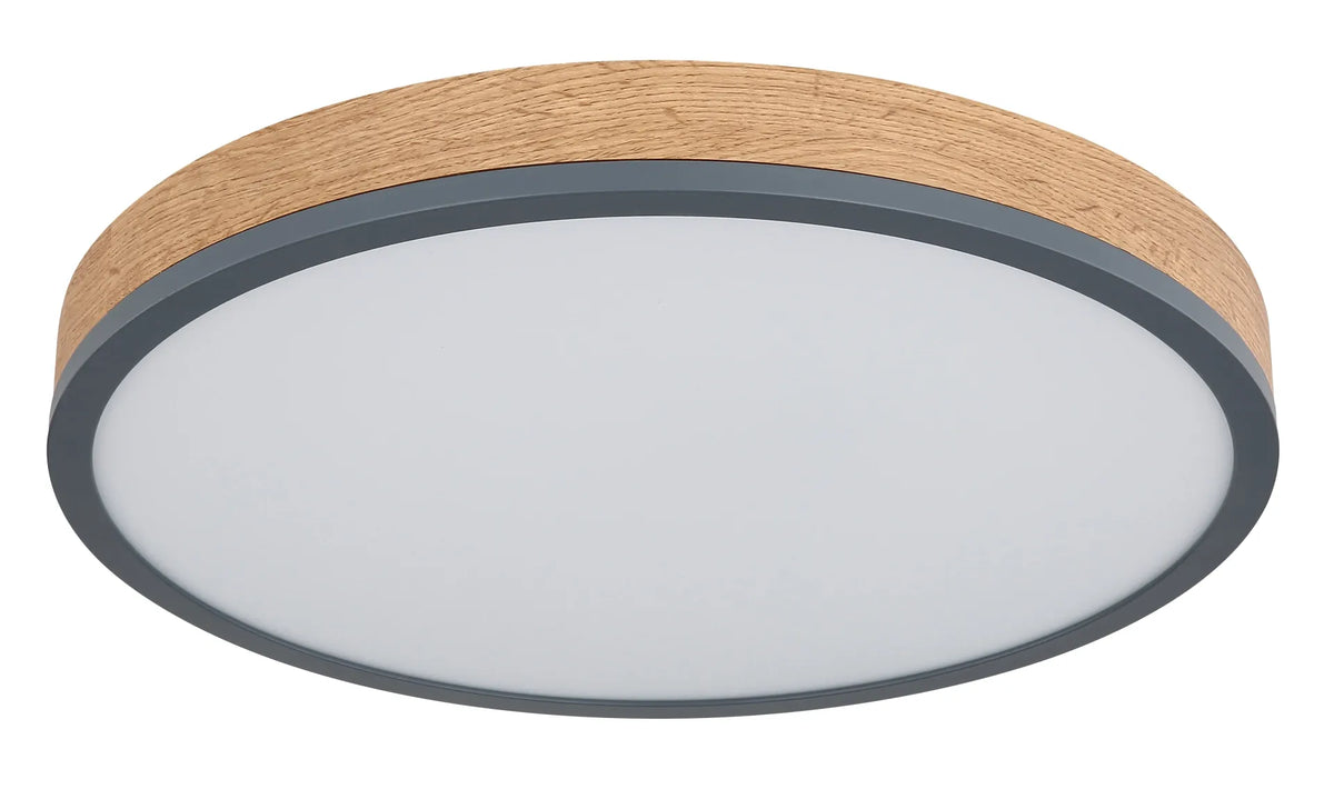 Globo Deckenleuchte Lampe LED DORO Deckenlampe Graphit holzoptik opal Kunststoff - 9007371430567