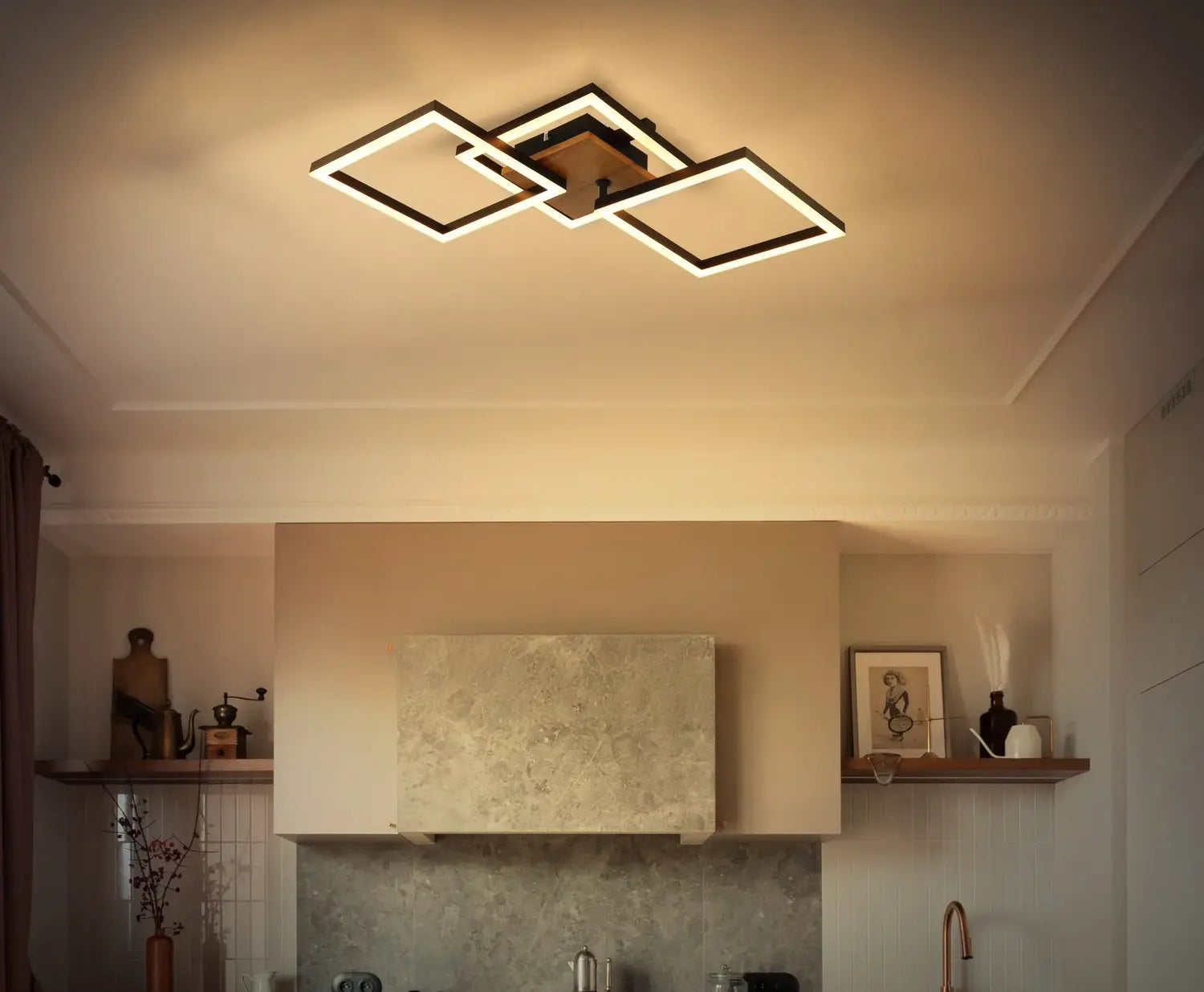 B-Ware Globo Deckenleuchte Kerry Lampe Led Leuchte Dunkelbraun Opal Schwarz 3.000 K - 9007371443222