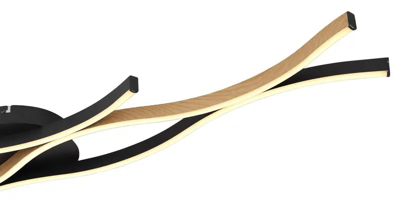 B-Ware Globo Deckenleuchte Deckenlampe Geronimo Led Schwarz Holz Wohnraum 108 X 18 Cm - 9007371445042