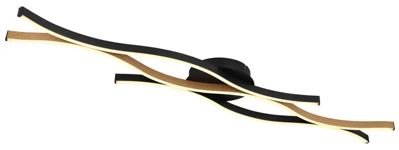 B-Ware Globo Deckenleuchte Deckenlampe Geronimo Led Schwarz Holz Wohnraum 108 X 18 Cm - 9007371445042