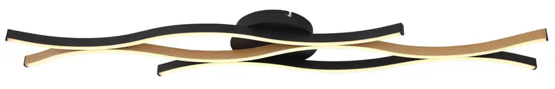 B-Ware Globo Deckenleuchte Deckenlampe Geronimo Led Schwarz Holz Wohnraum 108 X 18 Cm - 9007371445042