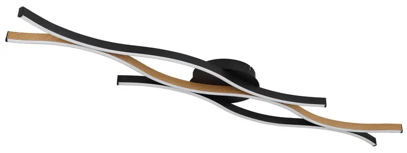 B-Ware Globo Deckenleuchte Deckenlampe Geronimo Led Schwarz Holz Wohnraum 108 X 18 Cm - 9007371445042