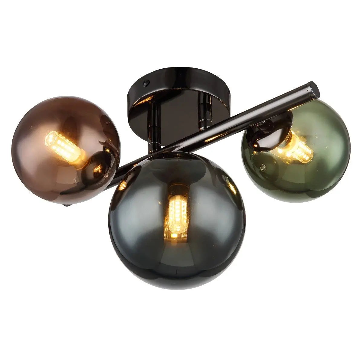 B-Ware Globo Deckenleuchte Lampe Riha Deckenlampe 3 Flammig Grau Bronze Grün Petrol - 9007371453108