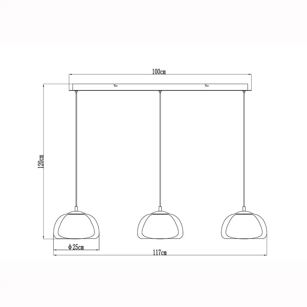 B-Ware Led Pendelleuchte Hängeleuchte Glas Rauchfarbe Led Dimmbar Fernbedienung  - 9007371475100